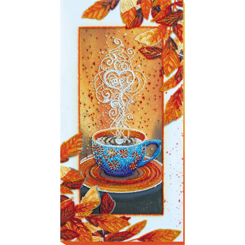 Main Bead Embroidery Kit Autumn latte (Deco Scenes), AB-843 by Abris Art - buy online! ✿ Fast delivery ✿ Factory price ✿ Wholesale and retail ✿ Purchase Great kits for embroidery with beads