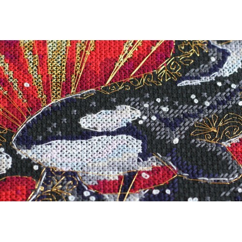 Cross-stitch kits Killer whales (Deco Scenes), AH-130 by Abris Art - buy online! ✿ Fast delivery ✿ Factory price ✿ Wholesale and retail ✿ Purchase Big kits for cross stitch embroidery