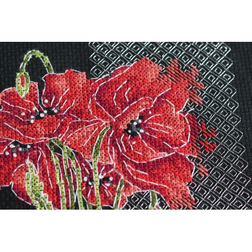 Cross-stitch kits Poppies (Deco Scenes), AH-138 by Abris Art - buy online! ✿ Fast delivery ✿ Factory price ✿ Wholesale and retail ✿ Purchase Big kits for cross stitch embroidery