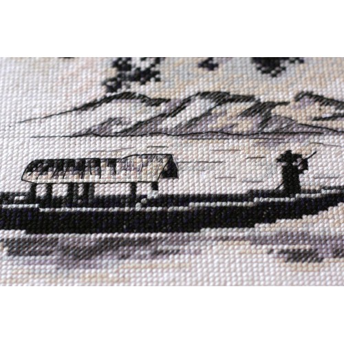 Cross-stitch kits In the rays of the sunset (Landscapes), AH-103 by Abris Art - buy online! ✿ Fast delivery ✿ Factory price ✿ Wholesale and retail ✿ Purchase Big kits for cross stitch embroidery