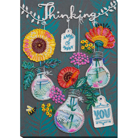 Main Bead Embroidery Kit Thinking of you (Deco Scenes), AB-816 by Abris Art - buy online! ✿ Fast delivery ✿ Factory price ✿ Wholesale and retail ✿ Purchase Great kits for embroidery with beads