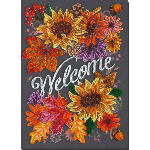 Main Bead Embroidery Kit Welcoming autumn (Deco Scenes), AB-836 by Abris Art - buy online! ✿ Fast delivery ✿ Factory price ✿ Wholesale and retail ✿ Purchase Great kits for embroidery with beads