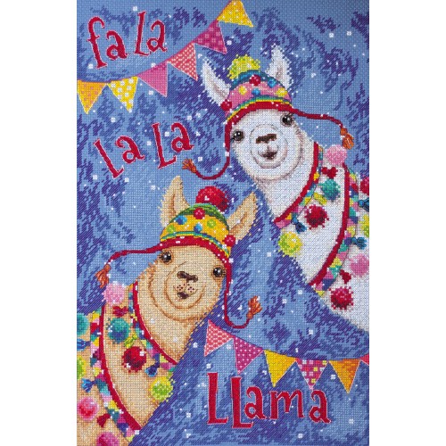 Cross-stitch kits La la llamas (Animals), AH-150 by Abris Art - buy online! ✿ Fast delivery ✿ Factory price ✿ Wholesale and retail ✿ Purchase Big kits for cross stitch embroidery