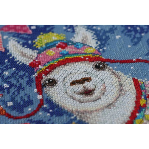 Cross-stitch kits La la llamas (Animals), AH-150 by Abris Art - buy online! ✿ Fast delivery ✿ Factory price ✿ Wholesale and retail ✿ Purchase Big kits for cross stitch embroidery