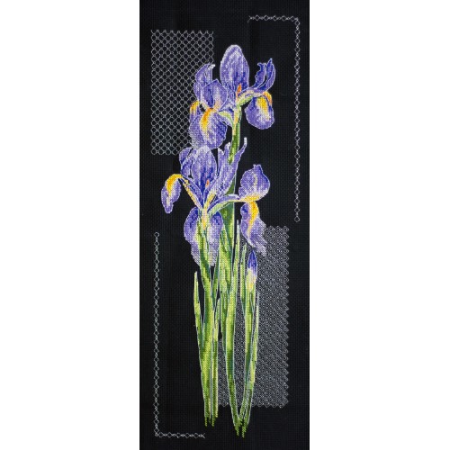 Cross-stitch kits Japanese irises (Flowers), AH-151 by Abris Art - buy online! ✿ Fast delivery ✿ Factory price ✿ Wholesale and retail ✿ Purchase Big kits for cross stitch embroidery