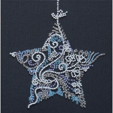 Mini Bead embroidery kit Lace star (Winter tale)