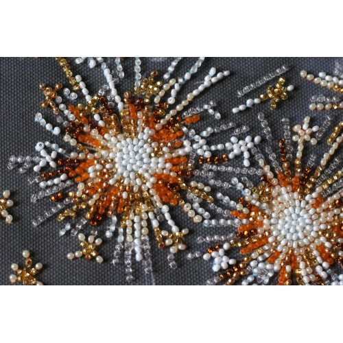 Mid-sized bead embroidery kit Bengal lights (Winter tale), AMB-080 by Abris Art - buy online! ✿ Fast delivery ✿ Factory price ✿ Wholesale and retail ✿ Purchase Sets MIDI for beadwork
