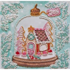 Mini Bead embroidery kit Cheerful house