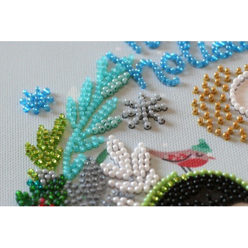 Mid-sized bead embroidery kit Sweet winter, AMB-082 by Abris Art - buy online! ✿ Fast delivery ✿ Factory price ✿ Wholesale and retail ✿ Purchase Sets MIDI for beadwork