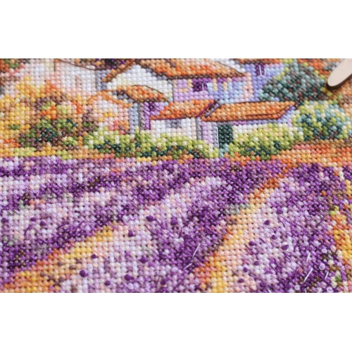 Cross-stitch kits Lavender fields (Landscapes), AH-116 by Abris Art - buy online! ✿ Fast delivery ✿ Factory price ✿ Wholesale and retail ✿ Purchase Big kits for cross stitch embroidery