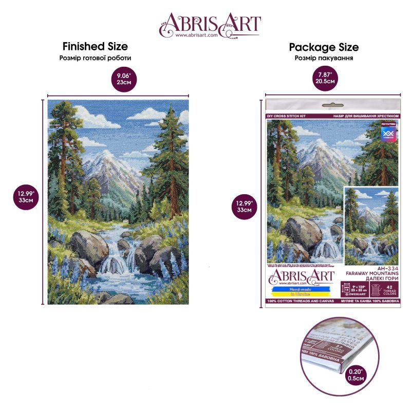 Cross Stitch Kit "Faraway mountains"