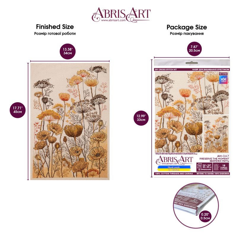 Cross Stitch Kit "Preserve the Moment"