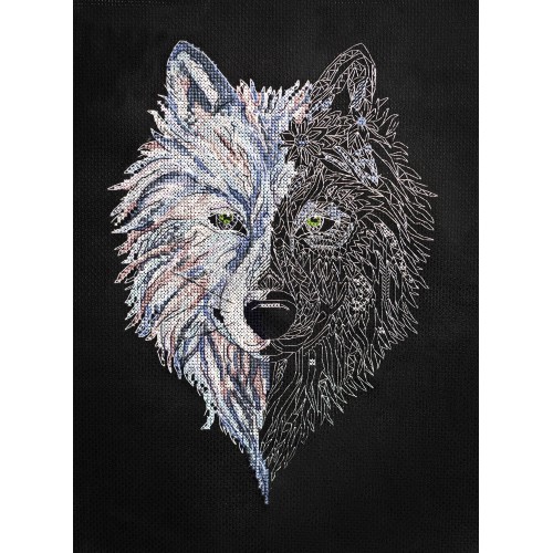 Cross-stitch kits wolf (Animals), AH-125 by Abris Art - buy online! ✿ Fast delivery ✿ Factory price ✿ Wholesale and retail ✿ Purchase Big kits for cross stitch embroidery