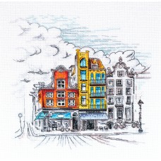 Cross-stitch kits Colored town-2 (Landscapes)