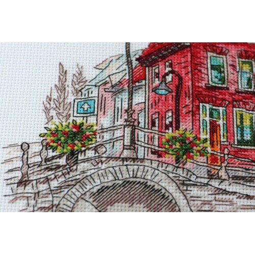 Cross-stitch kits Colored town-3 (Landscapes), AH-148 by Abris Art - buy online! ✿ Fast delivery ✿ Factory price ✿ Wholesale and retail ✿ Purchase Big kits for cross stitch embroidery