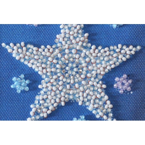 Keychain cross-stitch kit Star (Winter tale), AO-150 by Abris Art - buy online! ✿ Fast delivery ✿ Factory price ✿ Wholesale and retail ✿ Purchase Postcards for bead embroidery
