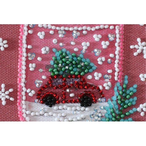 Keychain cross-stitch kit Fun souvenir (Winter tale), AO-153 by Abris Art - buy online! ✿ Fast delivery ✿ Factory price ✿ Wholesale and retail ✿ Purchase Postcards for bead embroidery