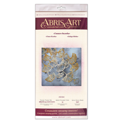 Main Bead Embroidery Kit Ginkgo biloba (Deco Scenes), AB-844 by Abris Art - buy online! ✿ Fast delivery ✿ Factory price ✿ Wholesale and retail ✿ Purchase Great kits for embroidery with beads