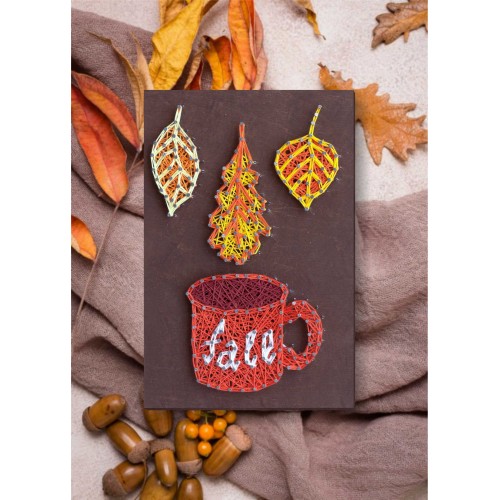 Creative Kit/String Art Leaf fall, ABC-023 by Abris Art - buy online! ✿ Fast delivery ✿ Factory price ✿ Wholesale and retail ✿ Purchase String art