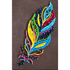 Creative Kit/String Art Multicolored feather