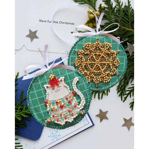 Decoration Now its beautiful! (Winter tale), ABT-022 by Abris Art - buy online! ✿ Fast delivery ✿ Factory price ✿ Wholesale and retail ✿ Purchase Kits for embroidery with beads on canvas - Christmas and New Year toys and decorations