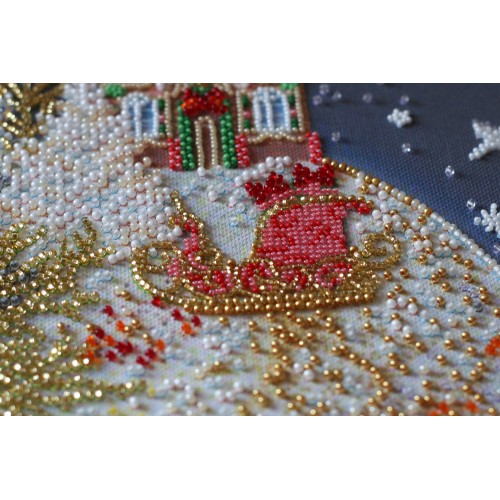 Main Bead Embroidery Kit Christmas tale (Winter tale), AB-829 by Abris Art - buy online! ✿ Fast delivery ✿ Factory price ✿ Wholesale and retail ✿ Purchase Great kits for embroidery with beads