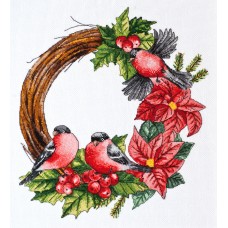 Cross-stitch kits Christmas wreath (Winter tale)