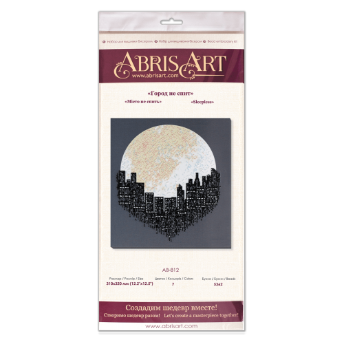 Main Bead Embroidery Kit Sleepless (Landscapes), AB-812 by Abris Art - buy online! ✿ Fast delivery ✿ Factory price ✿ Wholesale and retail ✿ Purchase Great kits for embroidery with beads