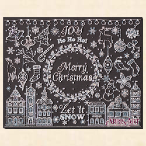 Main Bead Embroidery Kit Silver sparks (Winter tale), AB-830 by Abris Art - buy online! ✿ Fast delivery ✿ Factory price ✿ Wholesale and retail ✿ Purchase Great kits for embroidery with beads