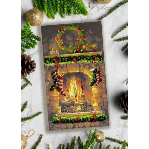 Main Bead Embroidery Kit By the fireplace (Winter tale)