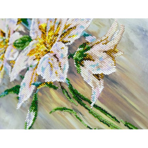Main Bead Embroidery Kit Fragile lilies (Flowers), AB-867 от Абрис Арт - купить с доставкой ✿ Лучшие цены от производителя ✿ Оптом и в розницу ✿ Пробрести Big size DIY kits for embroidery with beads