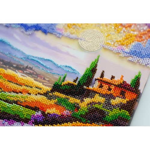 Main Bead Embroidery Kit Evening over the meadow (Deco Scenes), AB-938  від Абрис Арт - купити з доставкою ✿ Найкраща ціна від виробника ✿ Оптом та в роздріб ✿ Придбати Big size DIY kits for embroidery with beads