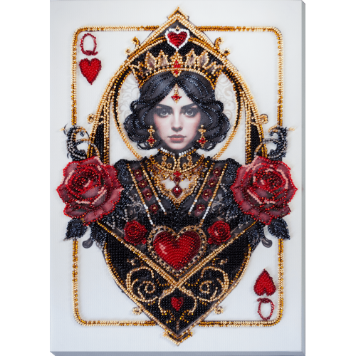 Main Bead Embroidery Kit Queen of hearts (Deco Scenes), AB-940  від Абрис Арт - купити з доставкою ✿ Найкраща ціна від виробника ✿ Оптом та в роздріб ✿ Придбати Big size DIY kits for embroidery with beads