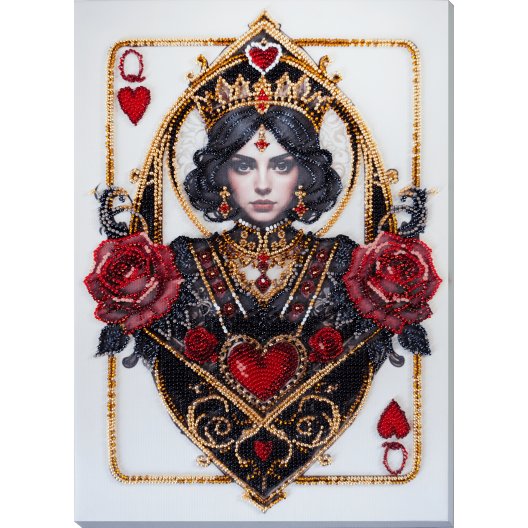 Main Bead Embroidery Kit Queen of hearts (Deco Scenes), AB-940  від Абрис Арт - купити з доставкою ✿ Найкраща ціна від виробника ✿ Оптом та в роздріб ✿ Придбати Big size DIY kits for embroidery with beads