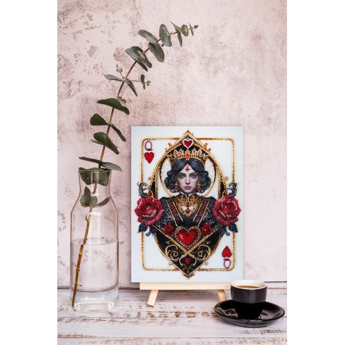 Main Bead Embroidery Kit Queen of hearts (Deco Scenes), AB-940  від Абрис Арт - купити з доставкою ✿ Найкраща ціна від виробника ✿ Оптом та в роздріб ✿ Придбати Big size DIY kits for embroidery with beads