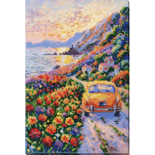 Main Bead Embroidery Kit Twilight Over the Sea (Landscapes), AB-968  від Абрис Арт - купити з доставкою ✿ Найкраща ціна від виробника ✿ Оптом та в роздріб ✿ Придбати Big size DIY kits for embroidery with beads