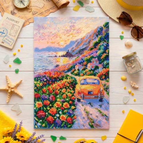 Main Bead Embroidery Kit Twilight Over the Sea (Landscapes), AB-968  від Абрис Арт - купити з доставкою ✿ Найкраща ціна від виробника ✿ Оптом та в роздріб ✿ Придбати Big size DIY kits for embroidery with beads