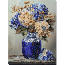 Main Bead Embroidery Kit Hydrangeas in Pocelain (Still life)