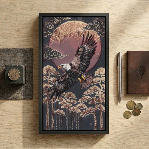 Main Bead Embroidery Kit Lord of the Skies (Animals and birds), AB-980  від Абрис Арт - купити з доставкою ✿ Найкраща ціна від виробника ✿ Оптом та в роздріб ✿ Придбати Big size DIY kits for embroidery with beads