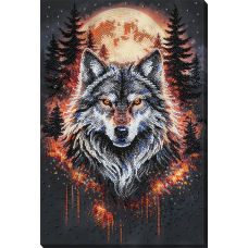 Main Bead Embroidery Kit Alpha Wolf (Animals and birds)