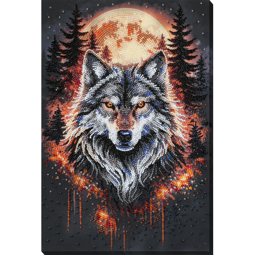 Main Bead Embroidery Kit Alpha Wolf (Animals and birds), AB-981  від Абрис Арт - купити з доставкою ✿ Найкраща ціна від виробника ✿ Оптом та в роздріб ✿ Придбати Big size DIY kits for embroidery with beads