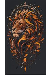 Bead Embroidery Kit on Art Canvas "The King of Beasts"