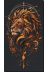 Bead Embroidery Kit on Art Canvas "The King of Beasts"