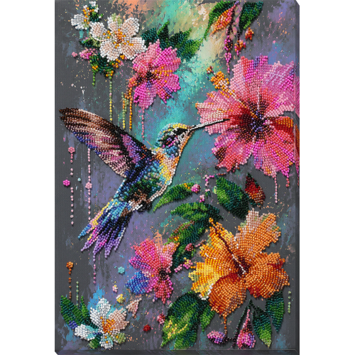 Main Bead Embroidery Kit Tropical Guest (Animals and birds), AB-987  від Абрис Арт - купити з доставкою ✿ Найкраща ціна від виробника ✿ Оптом та в роздріб ✿ Придбати Big size DIY kits for embroidery with beads