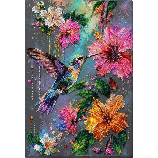 Main Bead Embroidery Kit Tropical Guest (Animals and birds), AB-987  від Абрис Арт - купити з доставкою ✿ Найкраща ціна від виробника ✿ Оптом та в роздріб ✿ Придбати Big size DIY kits for embroidery with beads
