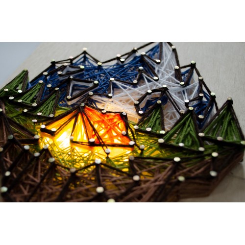 Creative Kit/String Art Аt the foot of the mountain (Deco Scenes)
