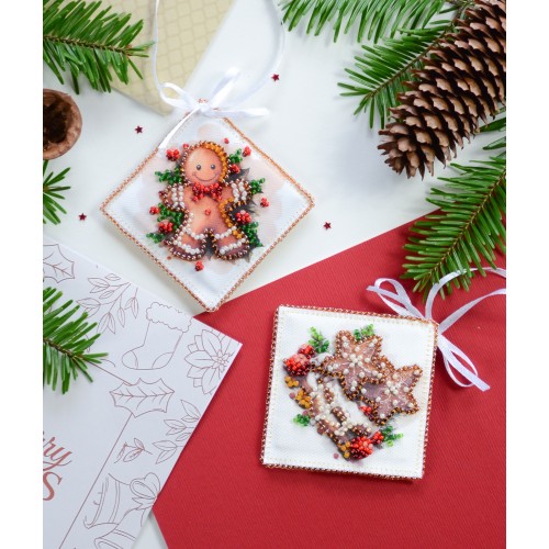 Decoration Holiday baking (Winter tale), ABT-033  від Абрис Арт - купити з доставкою ✿ Найкраща ціна від виробника ✿ Оптом та в роздріб ✿ Придбати Kits for embroidery with beads on canvas - Christmas and New Year toys and decorations