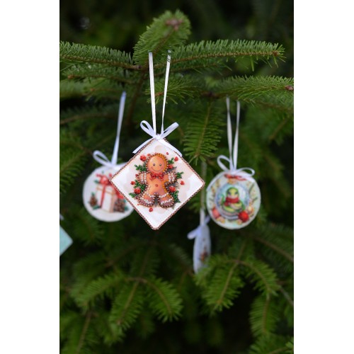 Decoration Holiday baking (Winter tale), ABT-033  від Абрис Арт - купити з доставкою ✿ Найкраща ціна від виробника ✿ Оптом та в роздріб ✿ Придбати Kits for embroidery with beads on canvas - Christmas and New Year toys and decorations