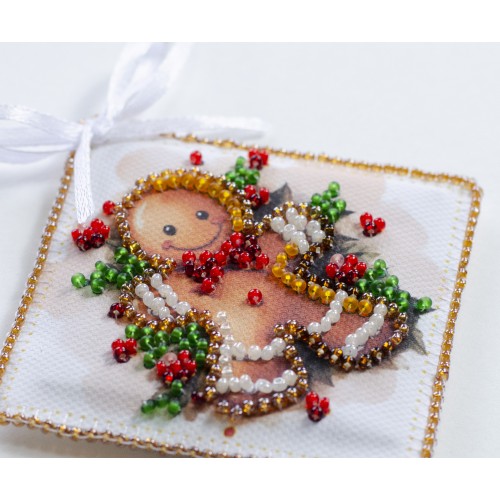 Decoration Holiday baking (Winter tale), ABT-033  від Абрис Арт - купити з доставкою ✿ Найкраща ціна від виробника ✿ Оптом та в роздріб ✿ Придбати Kits for embroidery with beads on canvas - Christmas and New Year toys and decorations