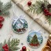 Decoration By the Christmas Tree (Winter tale), ABT-062  від Абрис Арт - купити з доставкою ✿ Найкраща ціна від виробника ✿ Оптом та в роздріб ✿ Придбати Kits for embroidery with beads on canvas - Christmas and New Year toys and decorations